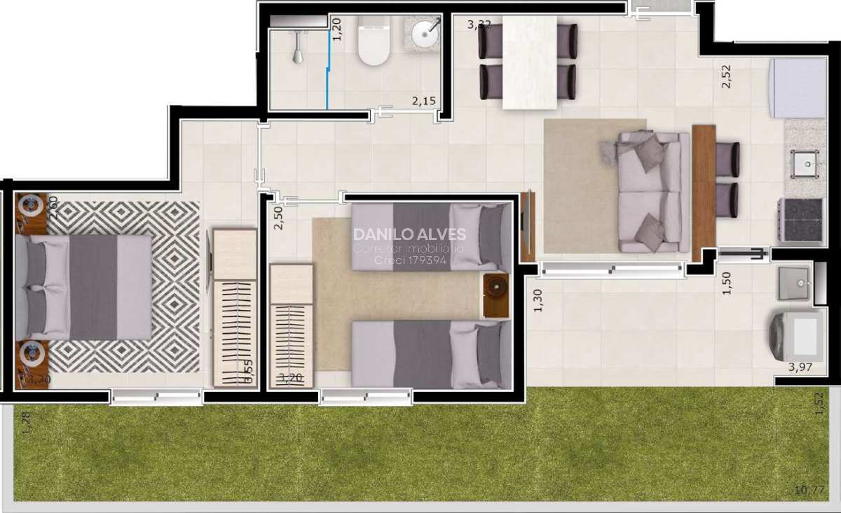 Apartamento à venda com 2 quartos, 53m² - Parque dos Lagos,Ribeirão Preto